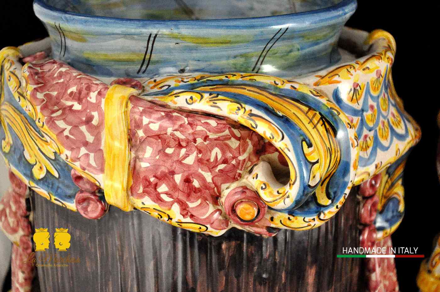 Teste di Moro in Ceramica di Caltagirone Turbante H40