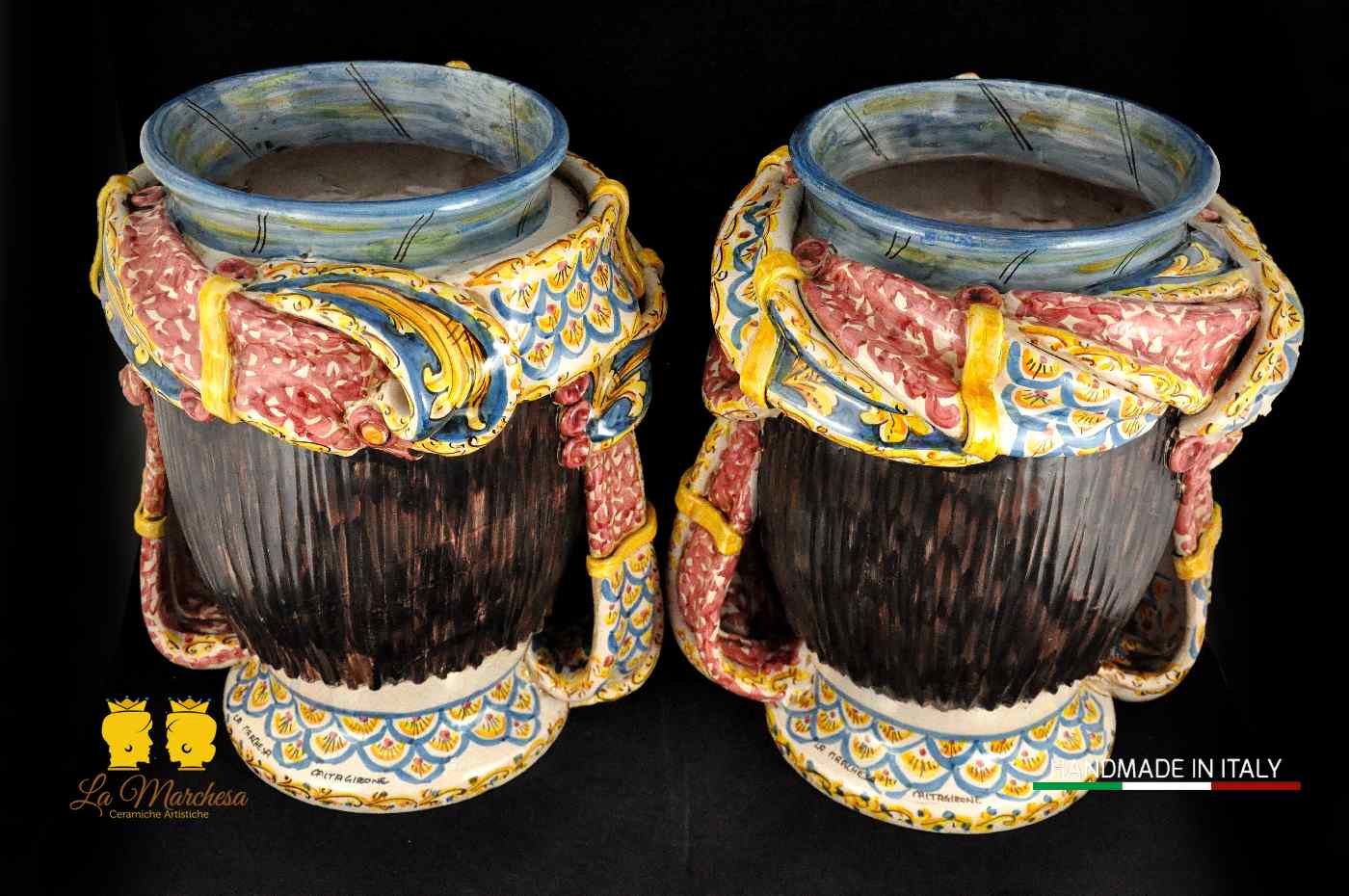 Teste di Moro in Ceramica di Caltagirone Turbante H40