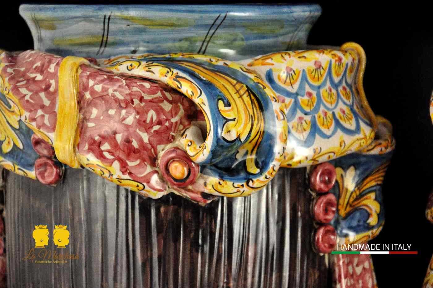 Teste di Moro in Ceramica di Caltagirone Turbante H40