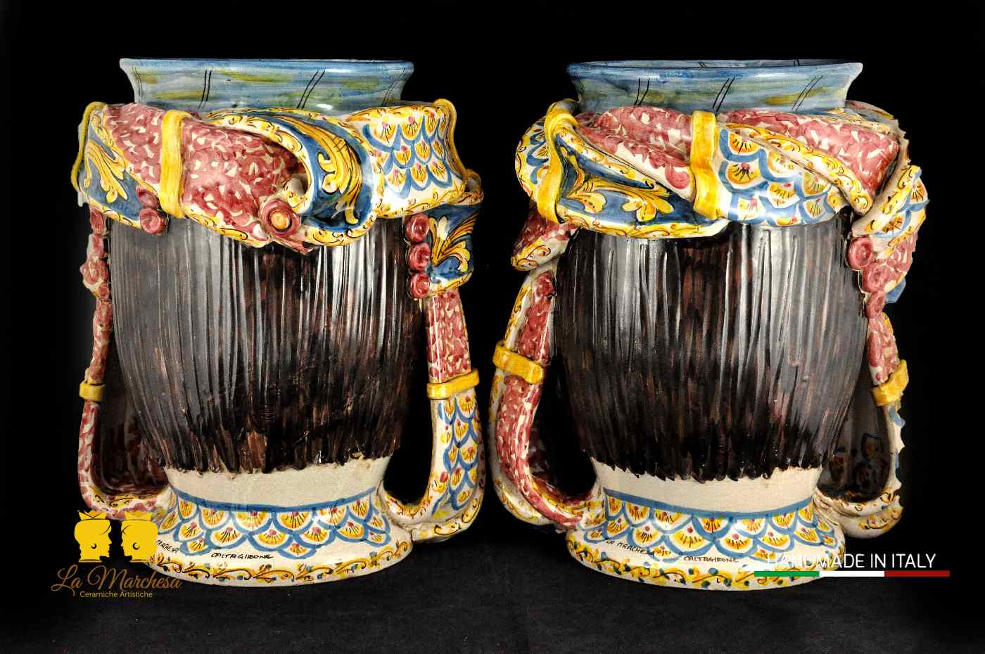 Teste di Moro in Ceramica di Caltagirone Turbante H40