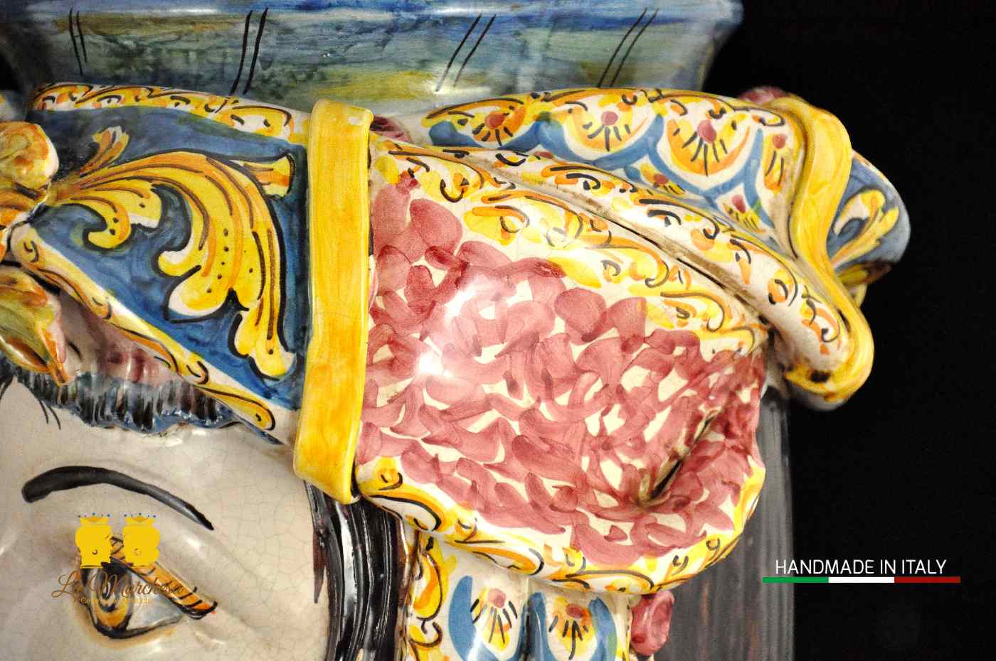 Teste di Moro in Ceramica di Caltagirone Turbante H40