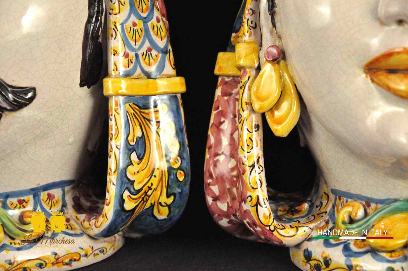Teste di Moro in Ceramica di Caltagirone Turbante H40