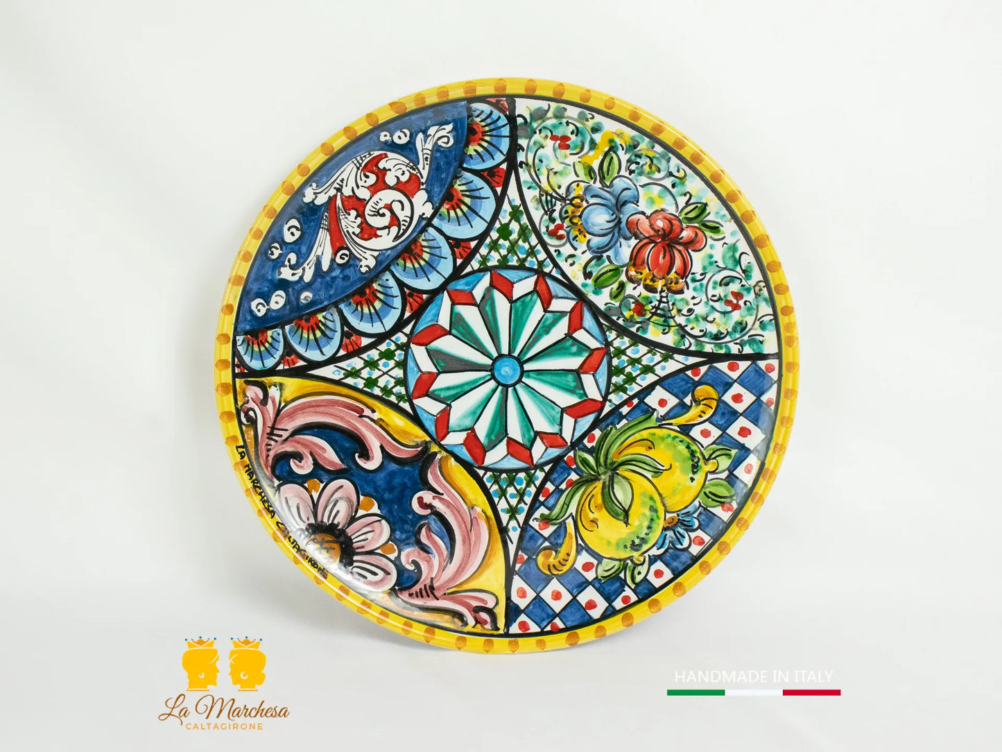 Piatti in Ceramica di Caltagirone rotondo 30cm - Vari Decori