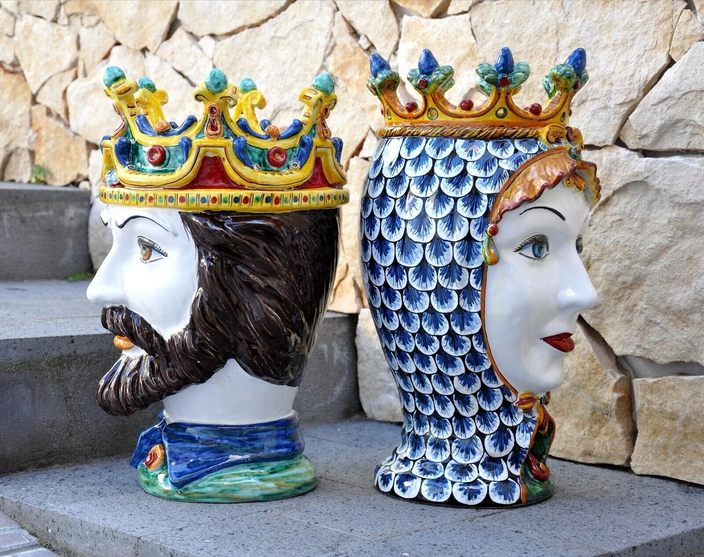 OUTLET - Teste di Moro Caltagirone Federico e Costanza h46