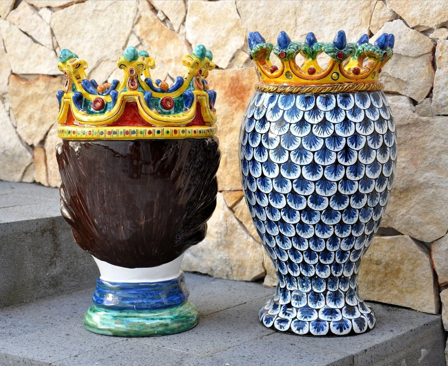 OUTLET - Teste di Moro Caltagirone Federico e Costanza h46