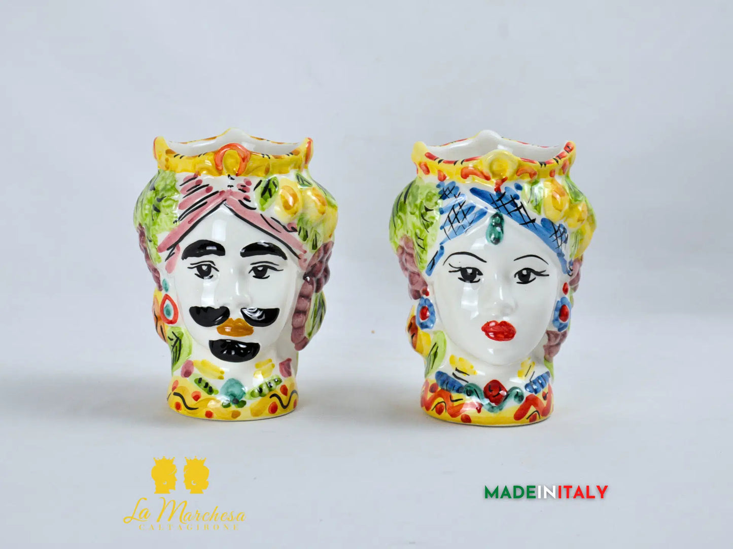 Teste di Moro Gioiello in Ceramica di Caltagirone 14cm