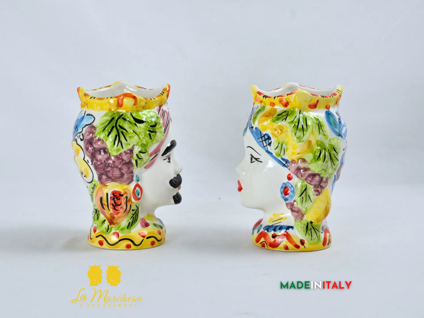 Teste di Moro Gioiello in Ceramica di Caltagirone 14cm