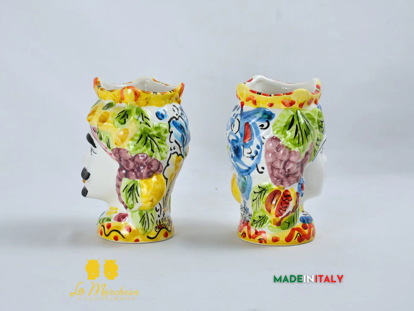 Teste di Moro Gioiello in Ceramica di Caltagirone 14cm