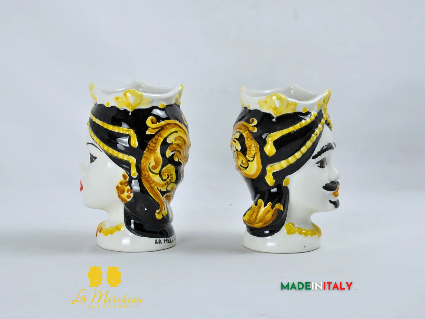 Teste di Moro Gioiello in Ceramica di Caltagirone 14cm
