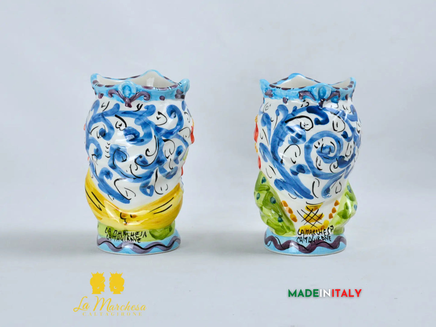 Teste di Moro Gioiello in Ceramica di Caltagirone 14cm
