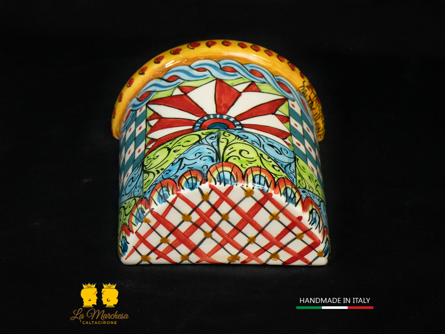 Umidificatori / vaso da parete Ceramica Caltagirone decori carretto siciliano