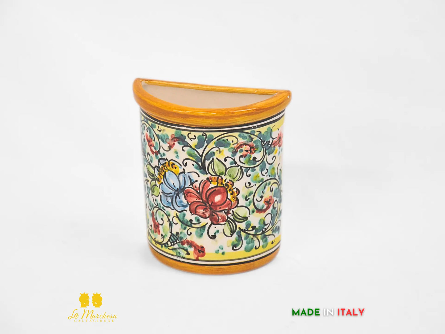 Umidificatori / vaso da parete Ceramica Caltagirone decori carretto siciliano