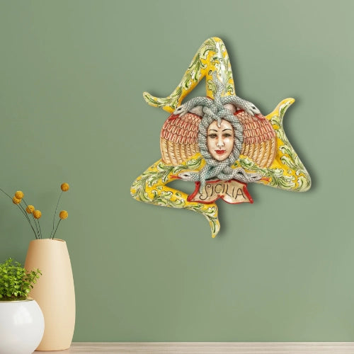 Decorazione da parete in ceramica di caltagirone