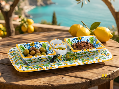 Set Antipastiera 5 Pezzi in Ceramica di Caltagirone 33cm