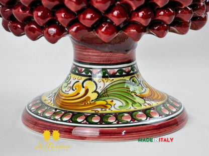 Portavaso Pigna Siciliana in Ceramica di Caltagirone 30cm - Vari Colori