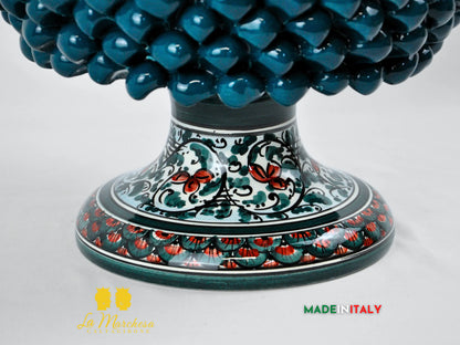 Portavaso Pigna Siciliana in Ceramica di Caltagirone 30cm - Vari Colori
