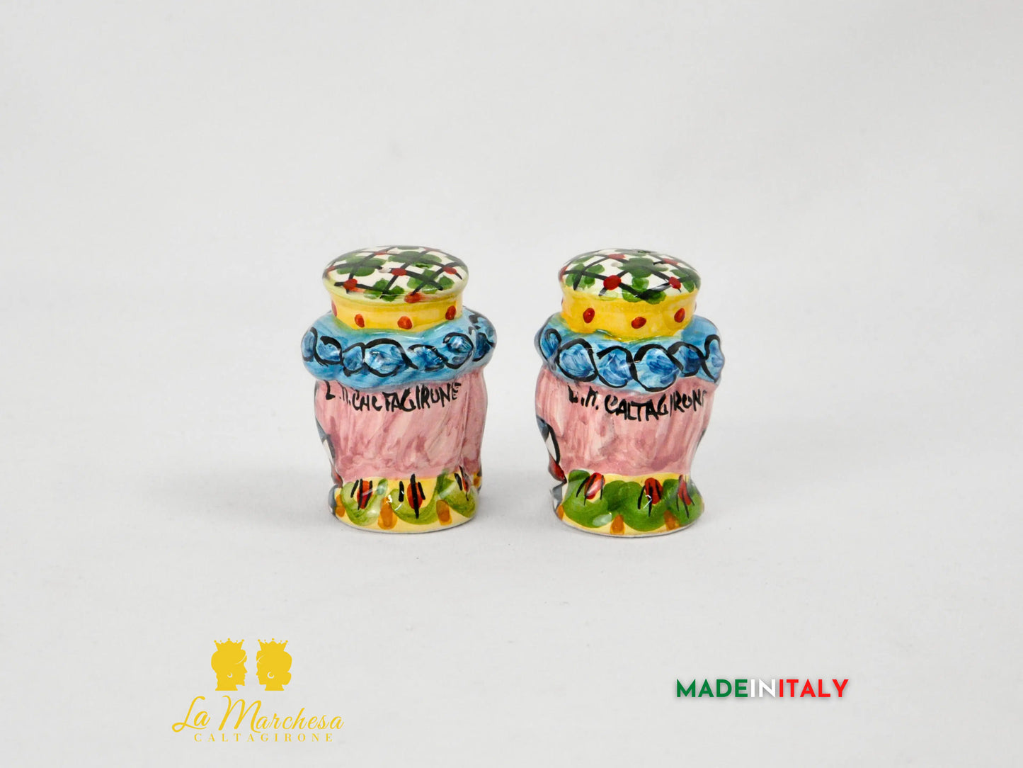 Set Sale e Pepe in Ceramica di Caltagirone Teste di Moro - Vari Modelli