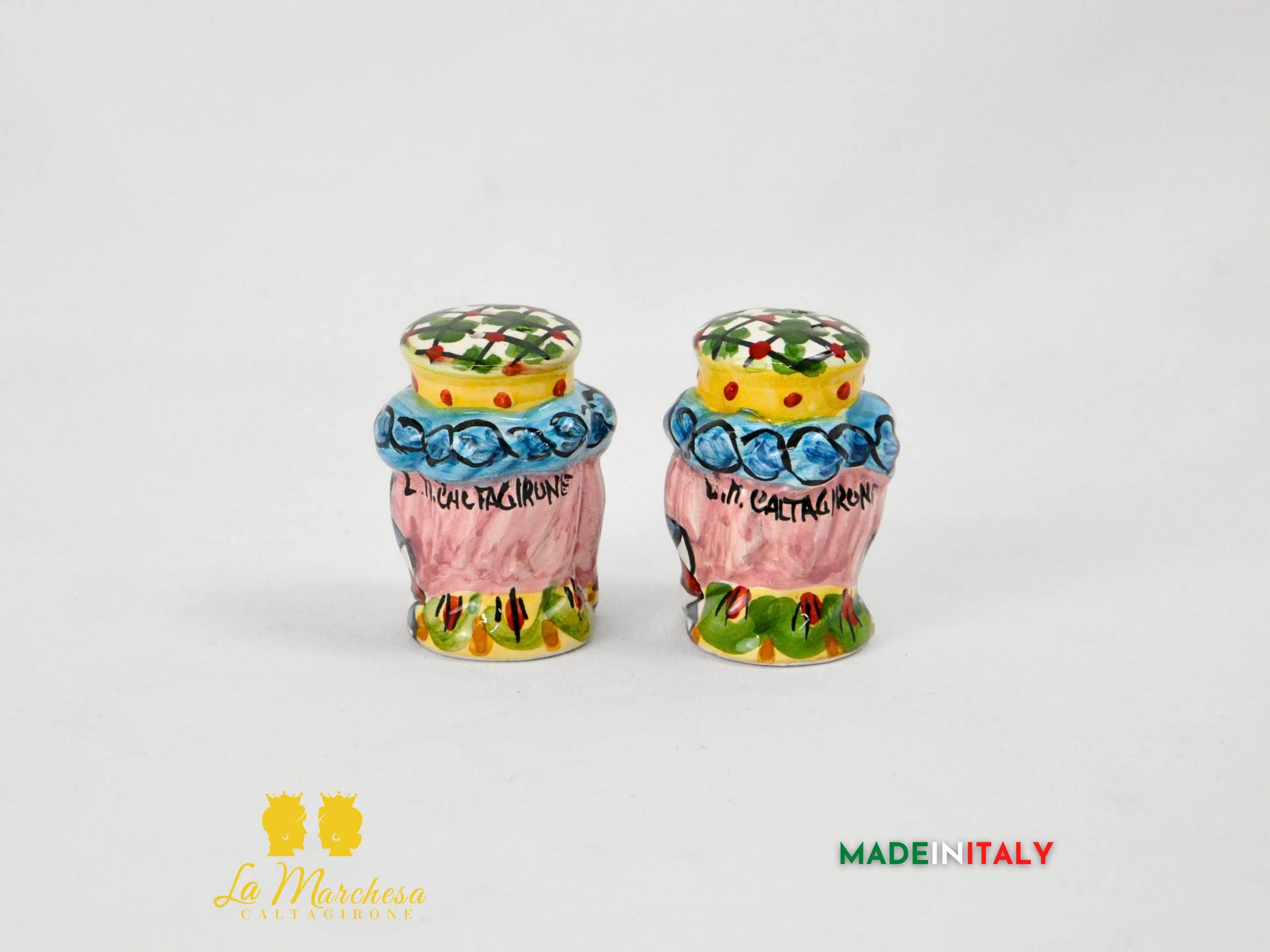 Set Sale e Pepe in Ceramica di Caltagirone Teste di Moro - Vari Modelli