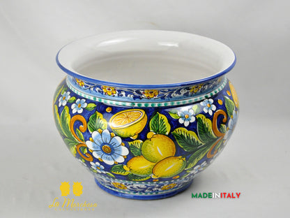 Portavaso Frutta in Ceramica di Caltagirone 32cm - Vari Decori