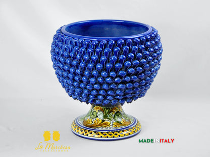 Portavaso Pigna Siciliana in Ceramica di Caltagirone 30cm - Vari Colori