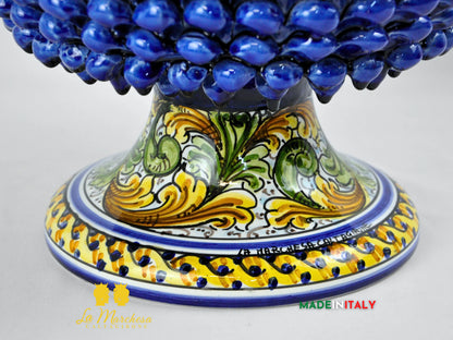 Portavaso Pigna Siciliana in Ceramica di Caltagirone 30cm - Vari Colori