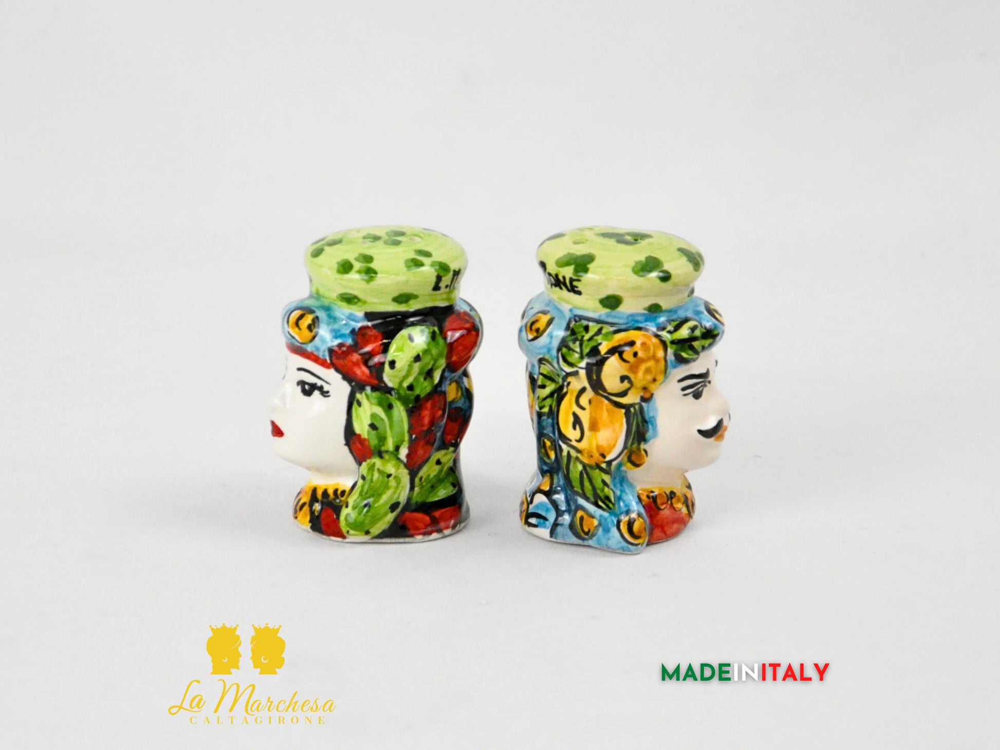 Set Sale e Pepe in Ceramica di Caltagirone Teste di Moro - Vari Modelli