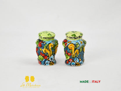 Set Sale e Pepe in Ceramica di Caltagirone Teste di Moro - Vari Modelli