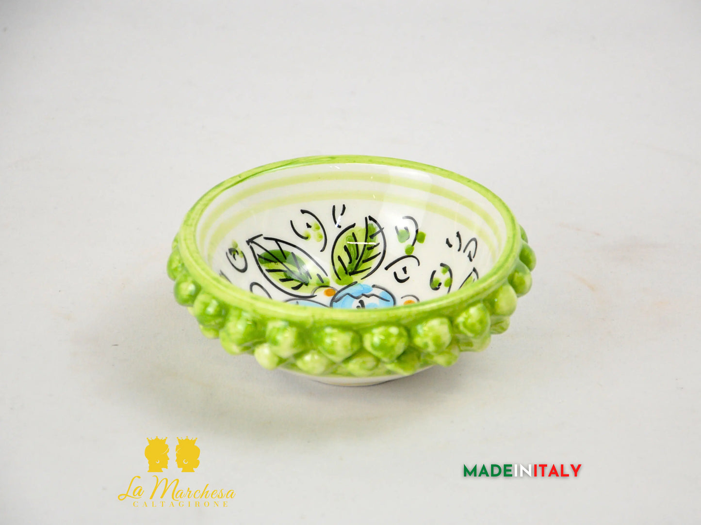 Ciotolina in Ceramica di Caltagirone Pigna 13cm - Vari Colori