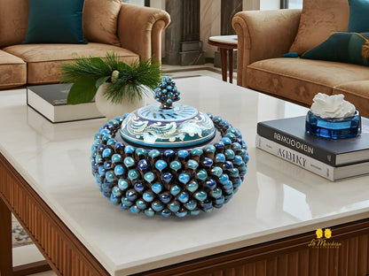 Biscottiera Pigna Madreperla Ceramica di Caltagirone - Vari colori