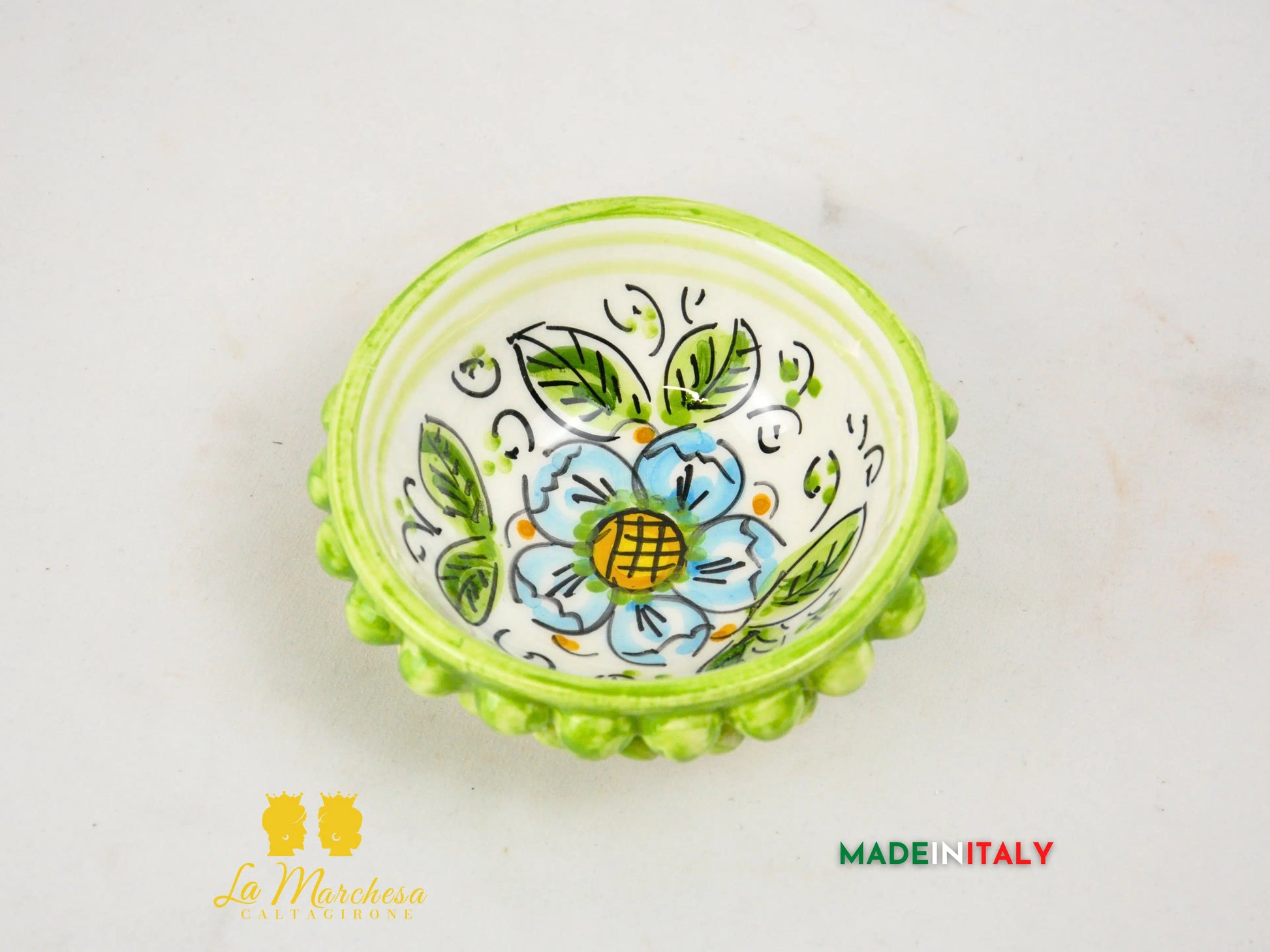 Ciotolina in Ceramica di Caltagirone Pigna 13cm - Vari Colori