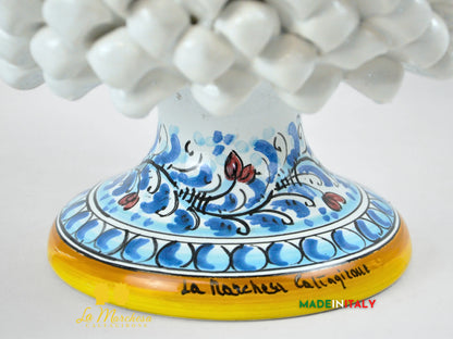 Portavaso Pigna Siciliana in Ceramica di Caltagirone 25cm - Vari Colori