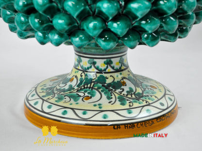 Portavaso Pigna Siciliana in Ceramica di Caltagirone 25cm - Vari Colori