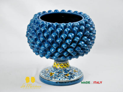 Portavaso Pigna Siciliana in Ceramica di Caltagirone 25cm - Vari Colori