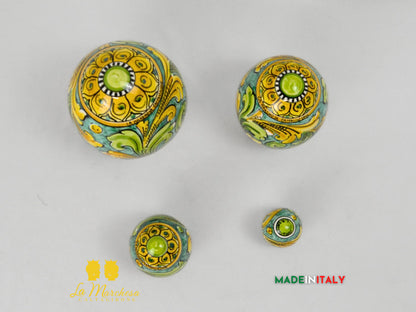 Uovo Verde in Ceramica di Caltagirone - Varie Misure