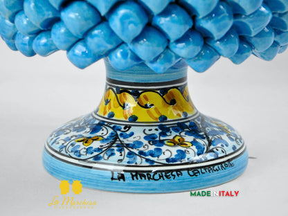 Portavaso Pigna Siciliana in Ceramica di Caltagirone 25cm - Vari Colori
