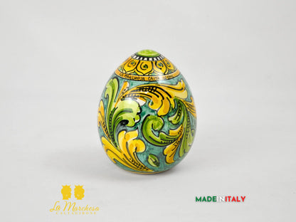 Uovo Verde in Ceramica di Caltagirone - Varie Misure