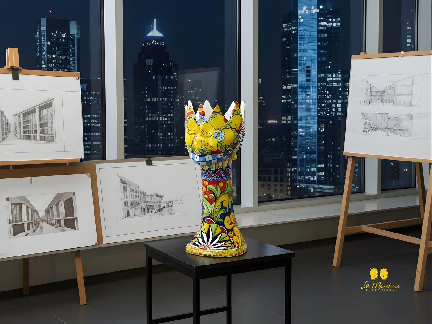 OUTLET - Testa di Moro Design in Ceramica di Caltagirone 42cm