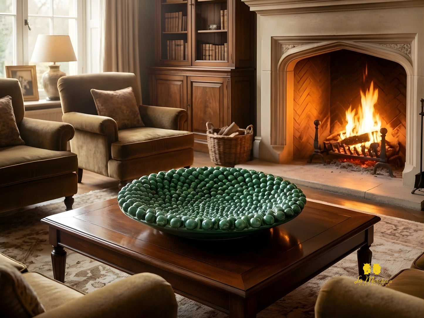 Piatto Centrotavola Pigna in Ceramica di Caltagirone 33cm