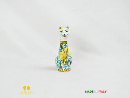 Gatto in Ceramica di Caltagirone vari colori cm15