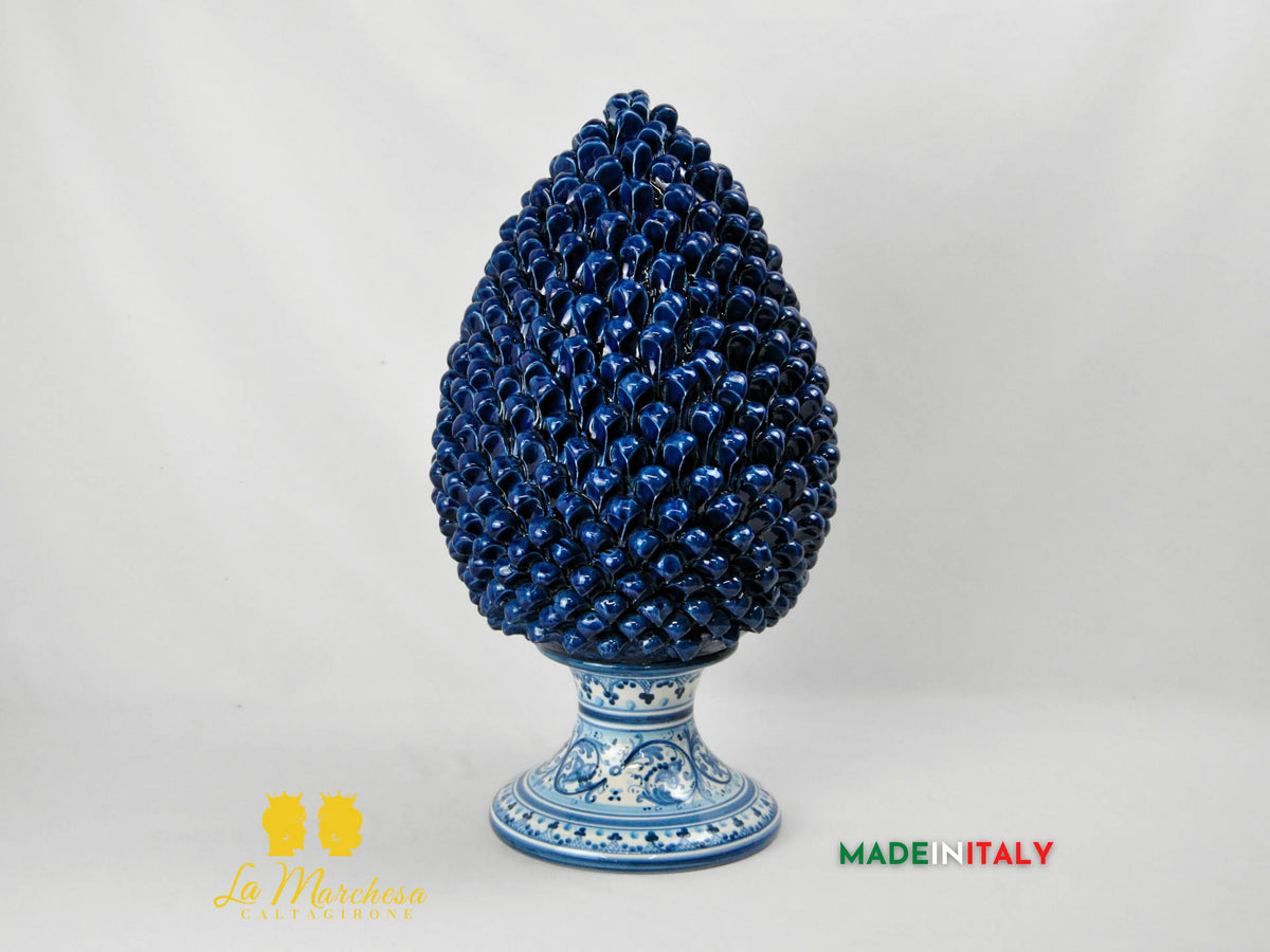 Pigna Siciliana in Ceramica di Caltagirone Ornato Barocco 52cm - Vari Colori