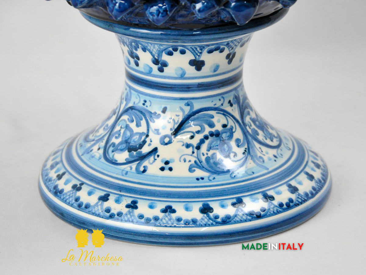 Pigna Siciliana in Ceramica di Caltagirone Ornato Barocco 52cm - Vari Colori
