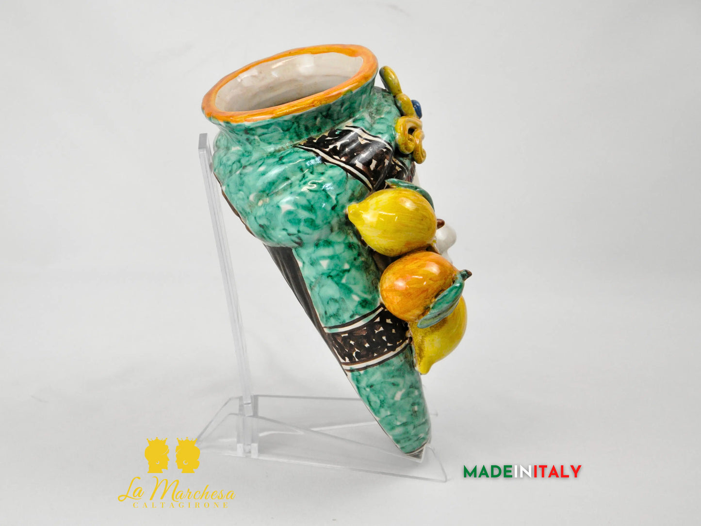 Teste di Moro in Ceramica di Caltagirone da Parete 28cm