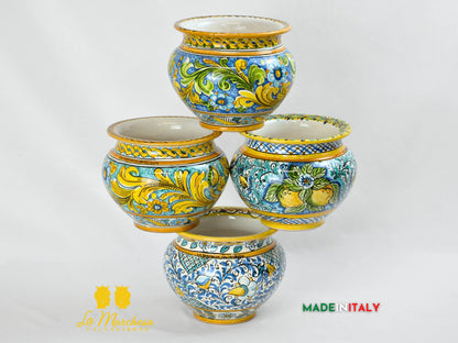 Portavaso in Ceramica di Caltagirone 19cm - Vari Decori