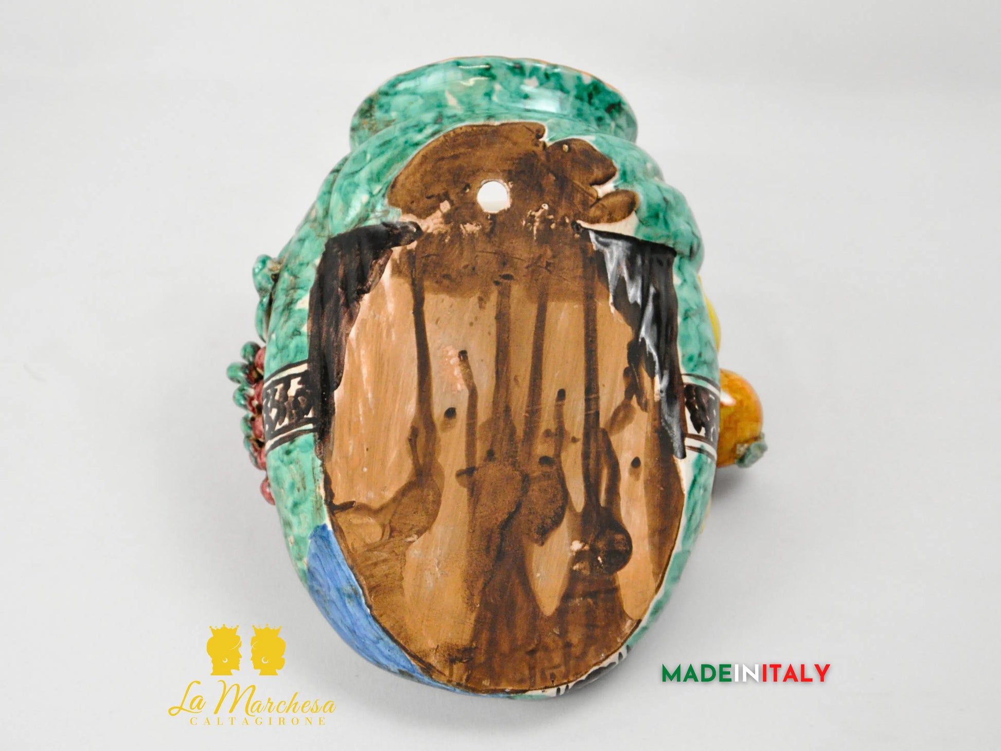 Teste di Moro in Ceramica di Caltagirone da Parete 28cm