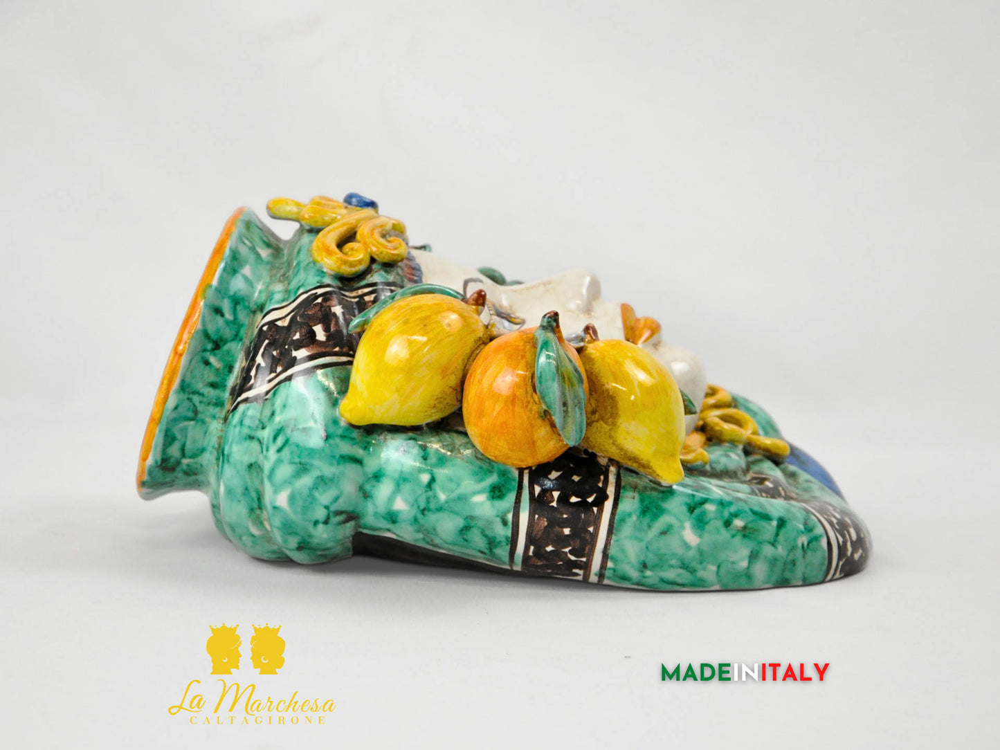 Teste di Moro in Ceramica di Caltagirone da Parete 28cm