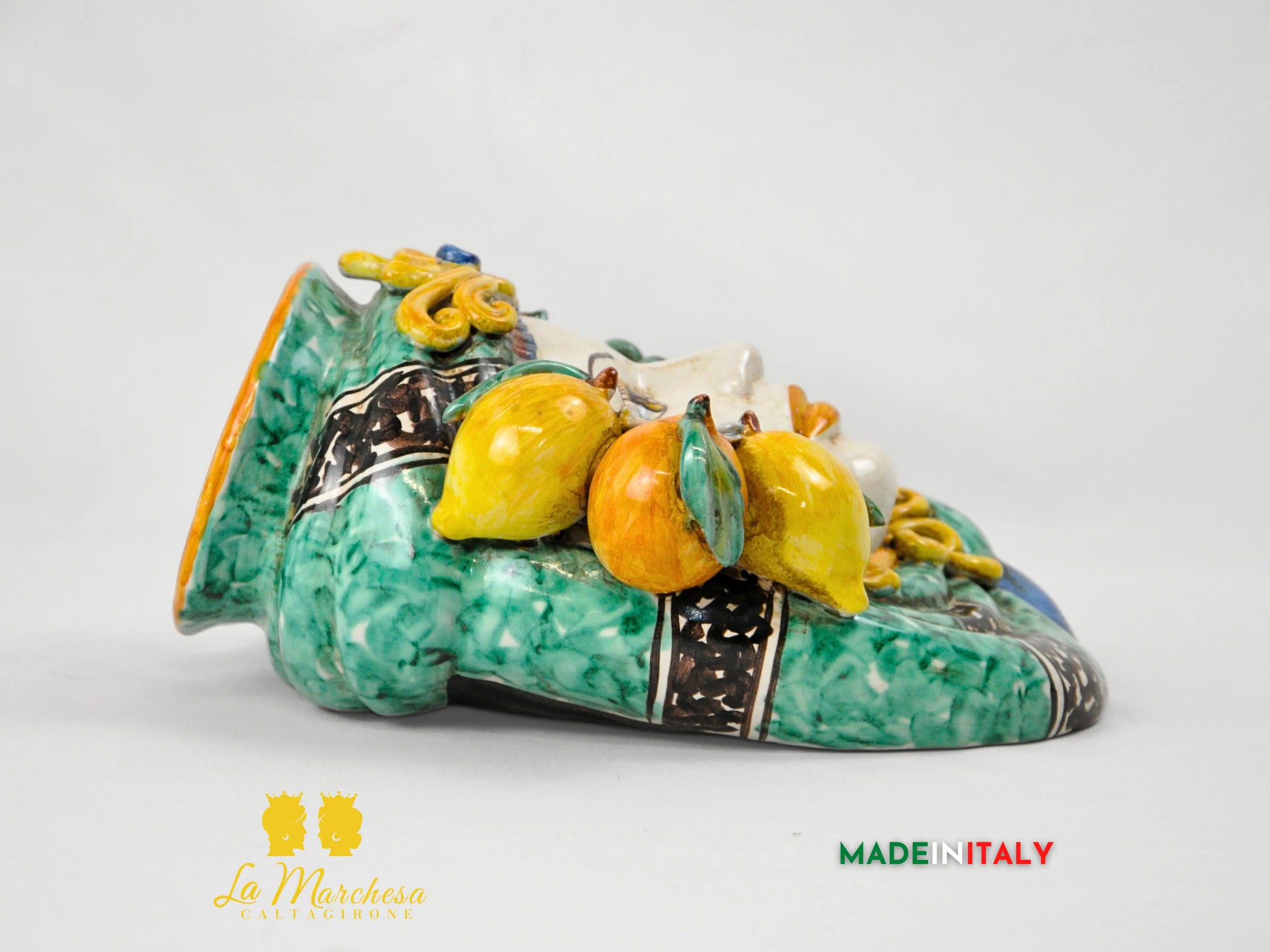 Teste di Moro in Ceramica di Caltagirone da Parete 28cm