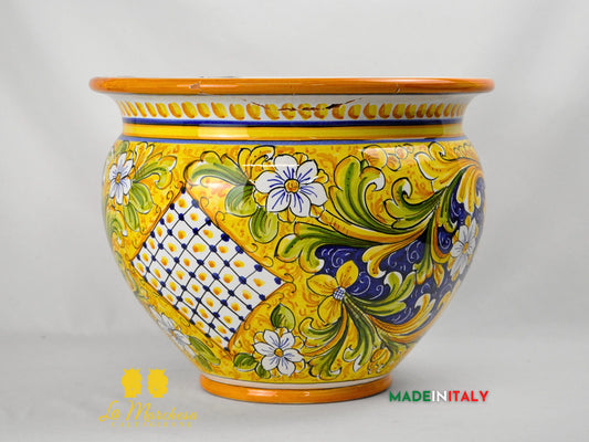 OUTLET – Portavaso Decorato in Ceramica di Caltagirone 41cm