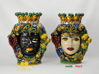 Teste di Moro Taormina Frutta in Ceramica di Caltagirone - Vari Modelli