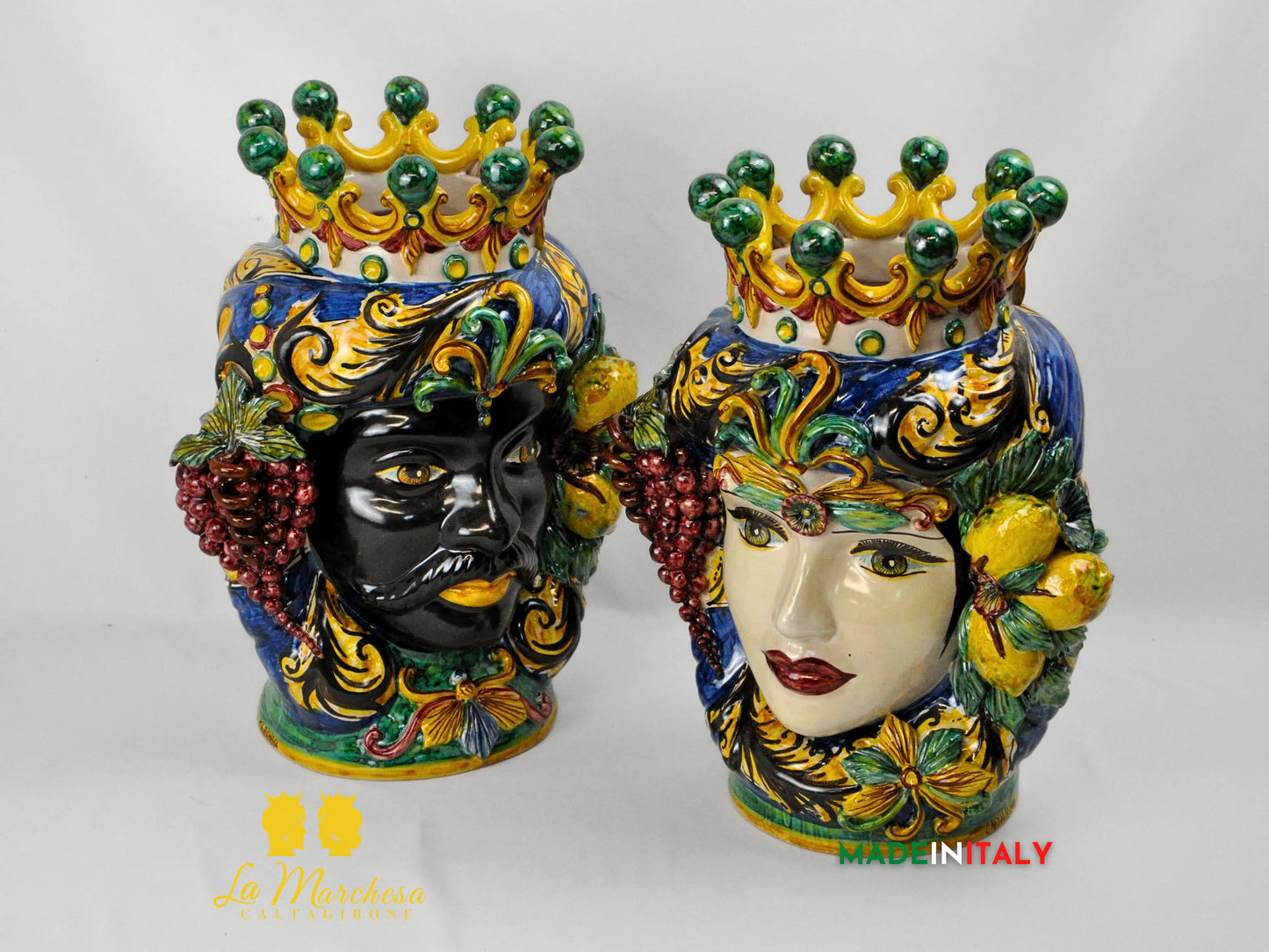 Teste di Moro Taormina Frutta in Ceramica di Caltagirone - Vari Modelli