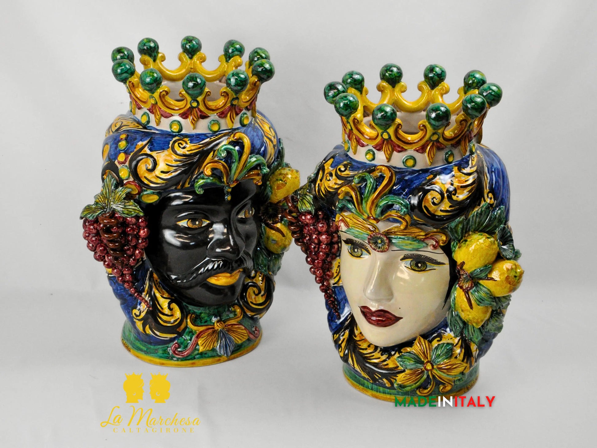 Teste di Moro Taormina Frutta in Ceramica di Caltagirone - Vari Modelli
